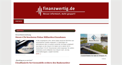 Desktop Screenshot of finanzwertig.de